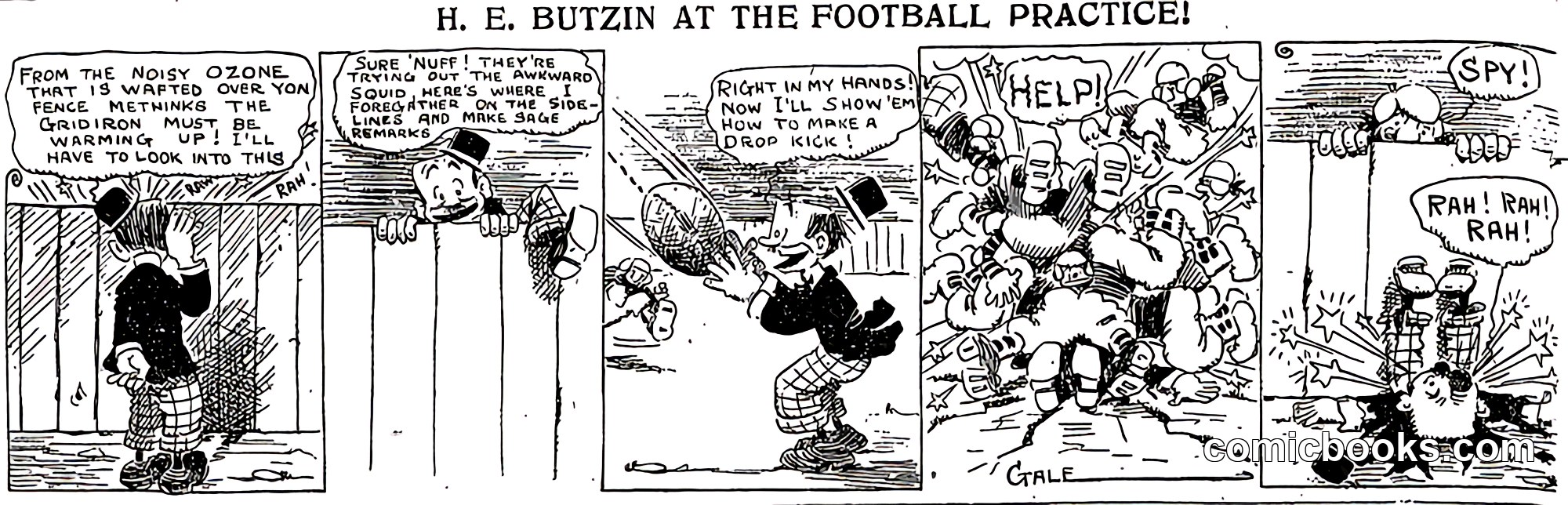 H. E. Butzin at the Football Practice