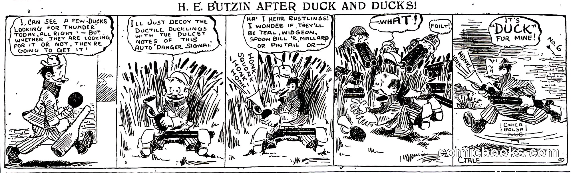 H. E. Butzin, "After Duck and Ducks!"