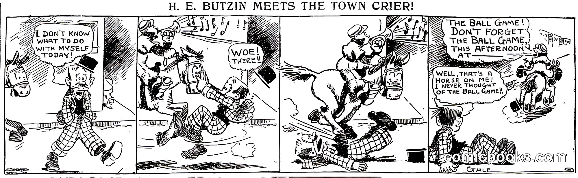H. E. Butzin Meets the Town Crier