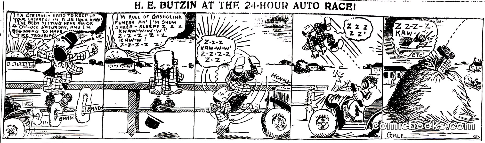 H. E. Butzin at the 24-Hour Auto Race