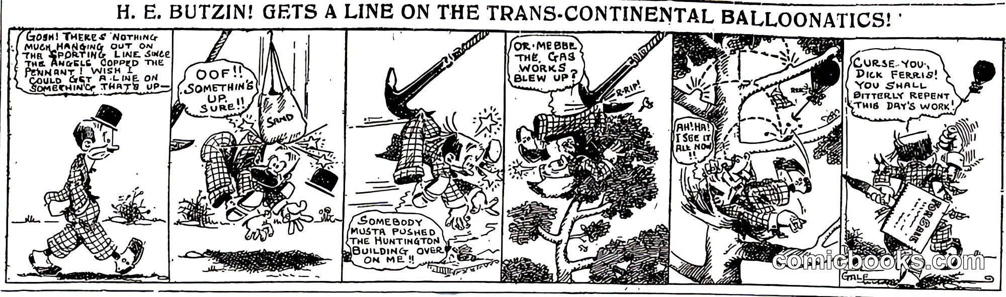 H. E. Butzin Gets a Line on the Trans-Continental Balloonatics