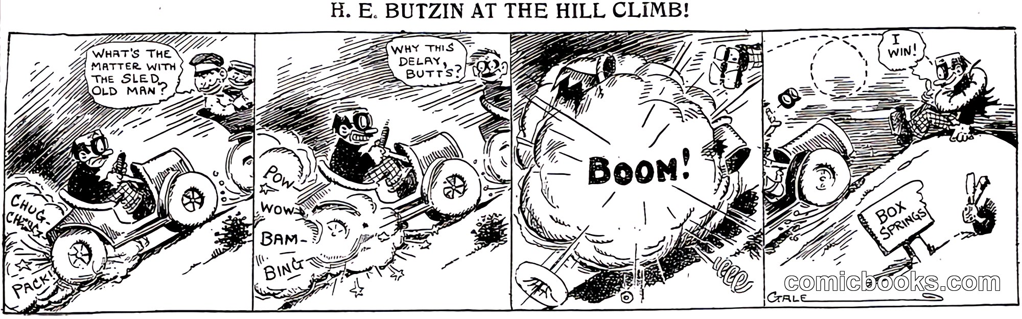 H. E. Butzin at the Hill Climb
