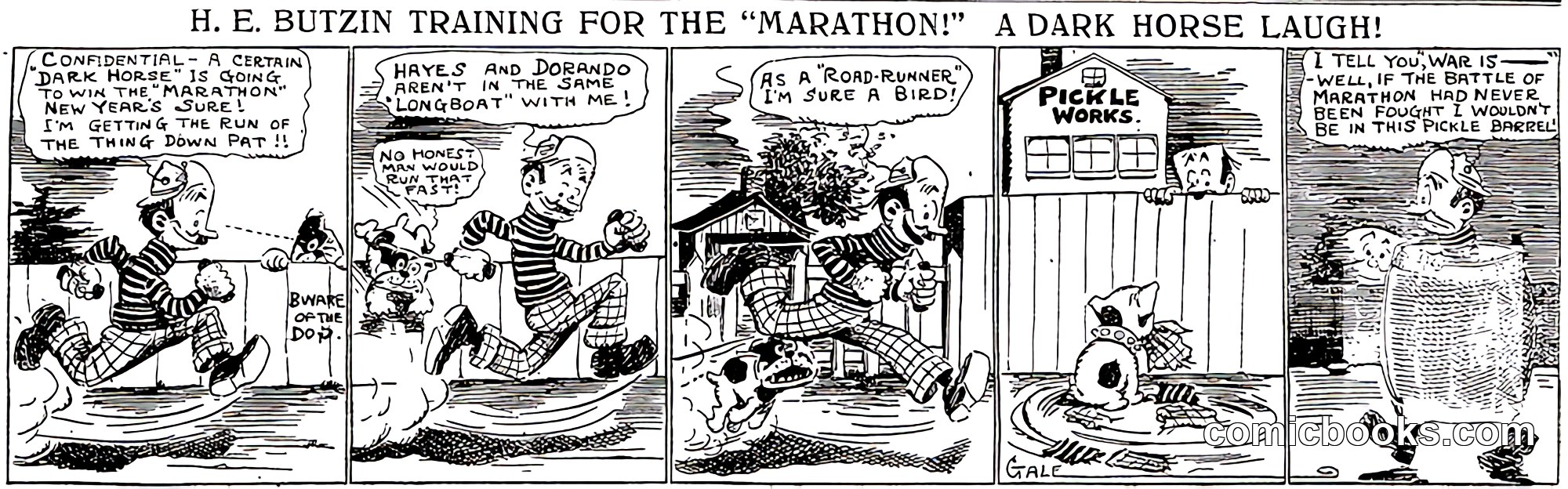 H. E. Butzin Training for the "Marathon!" A Dark Horse Laugh