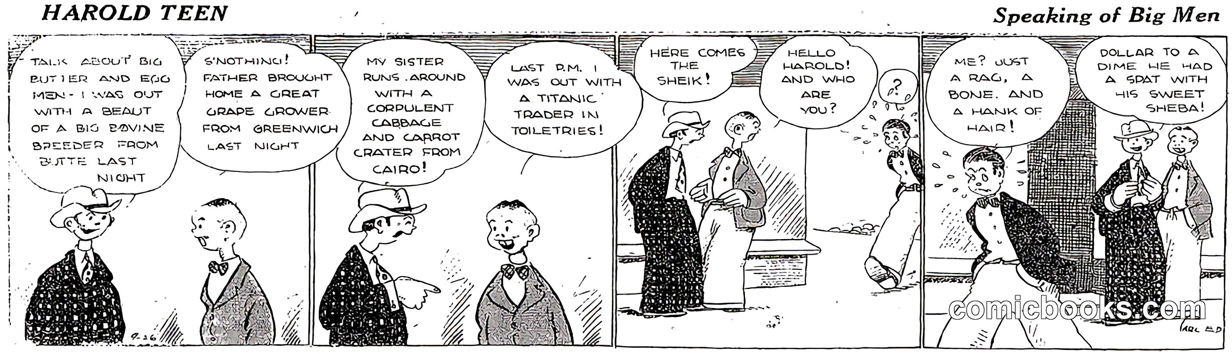 Harold Teen, "Speaking of Big Men"