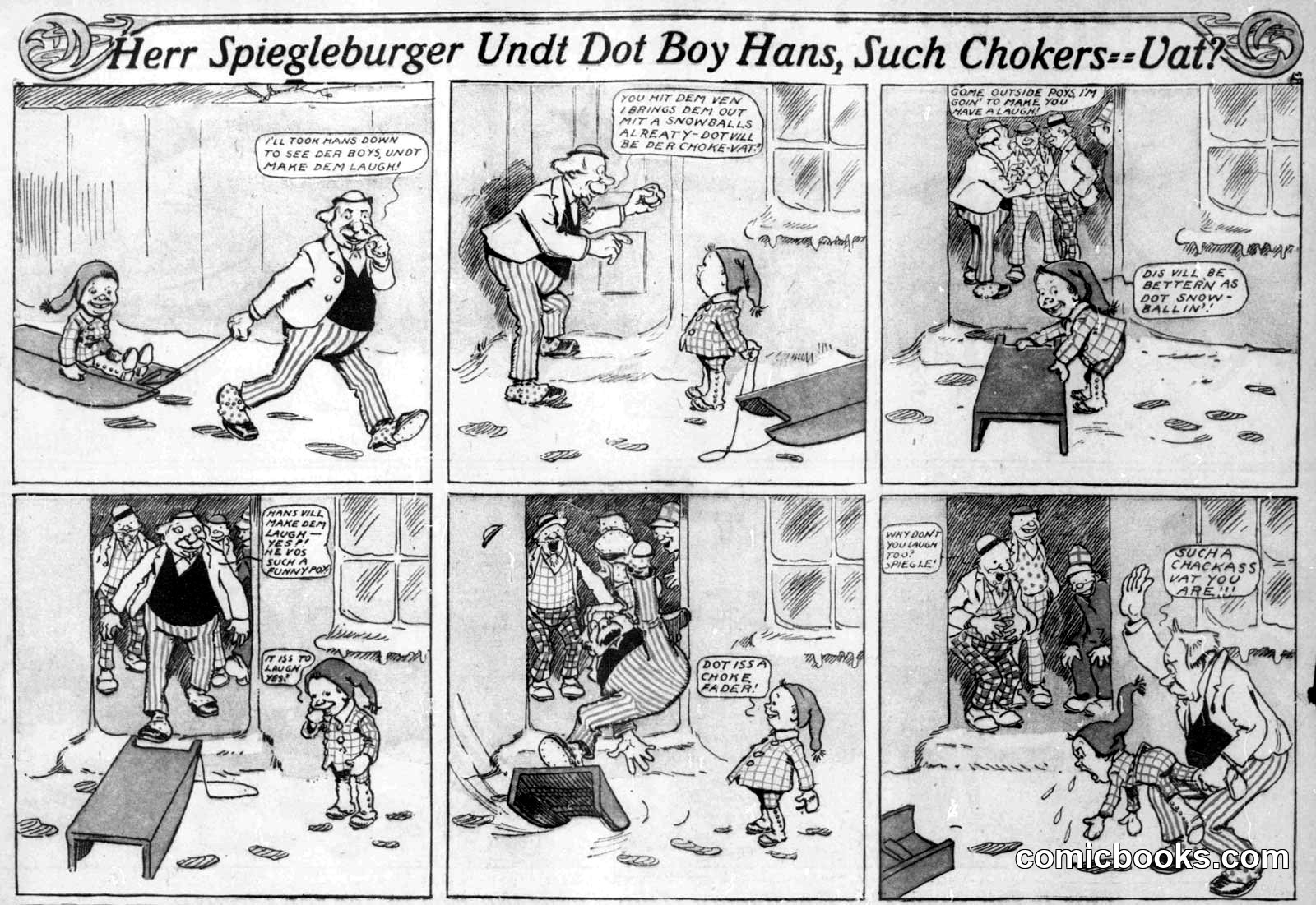 Herr Spiegleburger Undt Dot Boy Hans, Such Chokers—Dat!