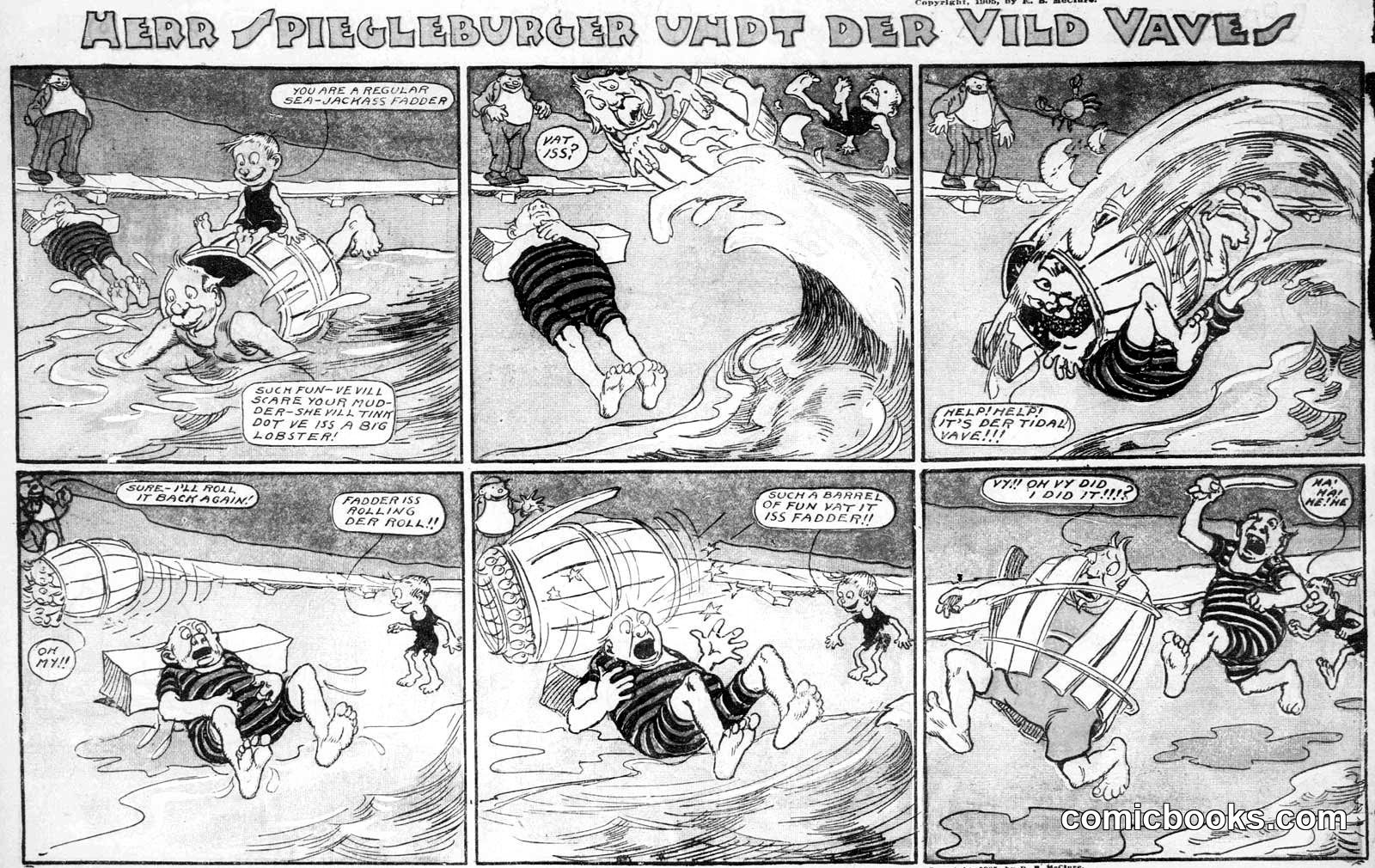 Herr Spiegleburger Caught by the Wild Waves