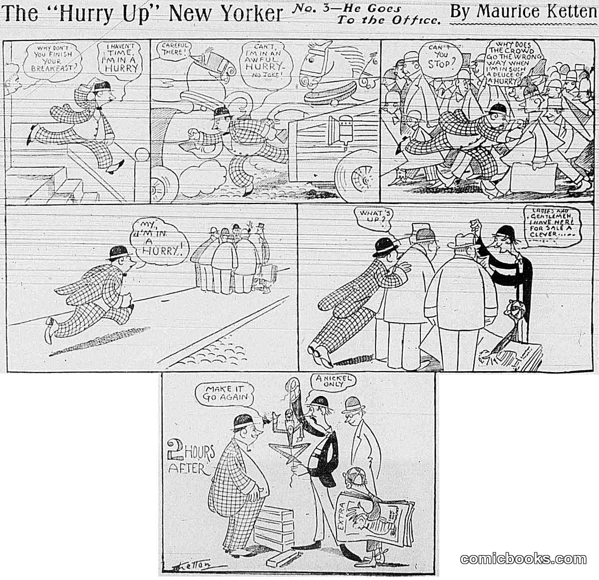 The "Hurry Up" New Yorker: No. 3—He Goes to the Office
