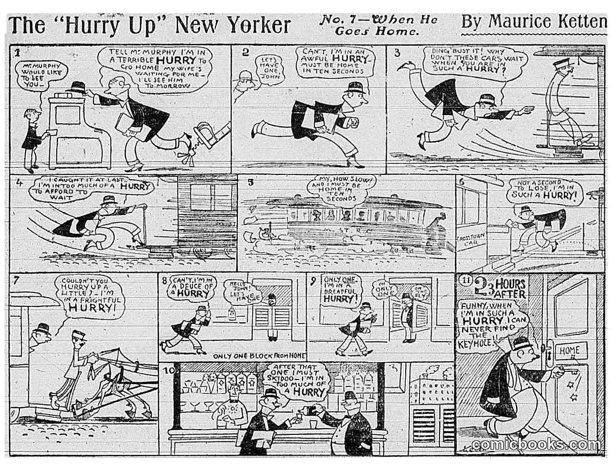 The "Hurry Up" New Yorker, No. 7—When He Goes Home