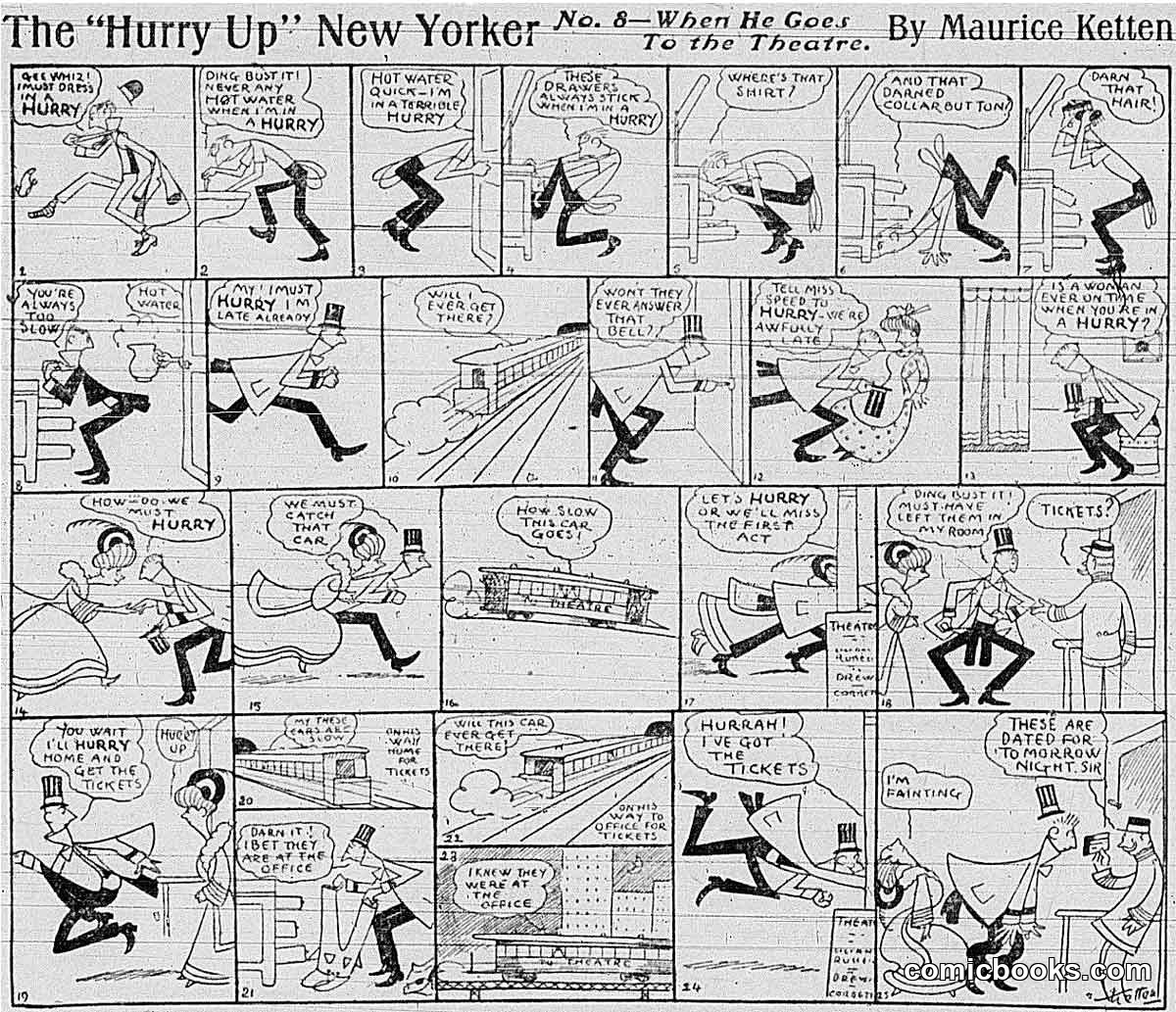 The "Hurry Up" New Yorker: When He Goes to the Theatre