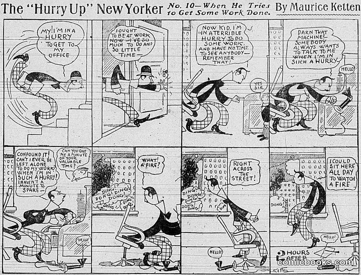 The 'Hurry Up' New Yorker No. 10—When He Tries to Get Some Work Done