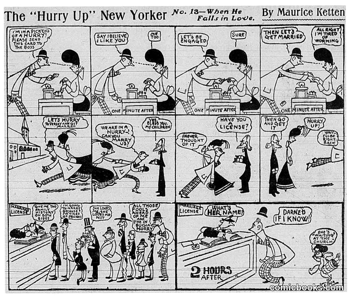 The "Hurry Up" New Yorker No. 18—When He Falls in Love