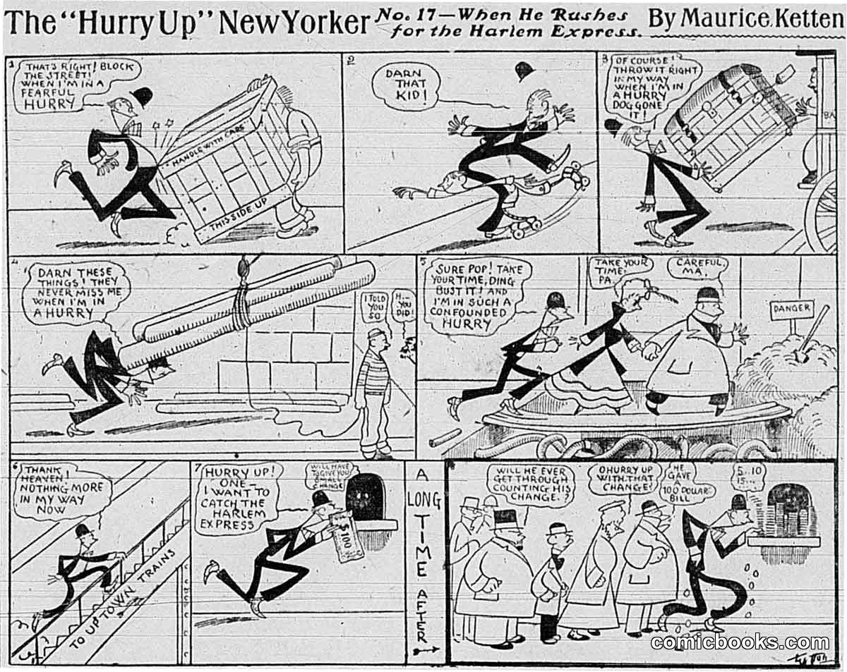 The "Hurry Up" New Yorker No. 17—When He Rushes for the Harlem Express