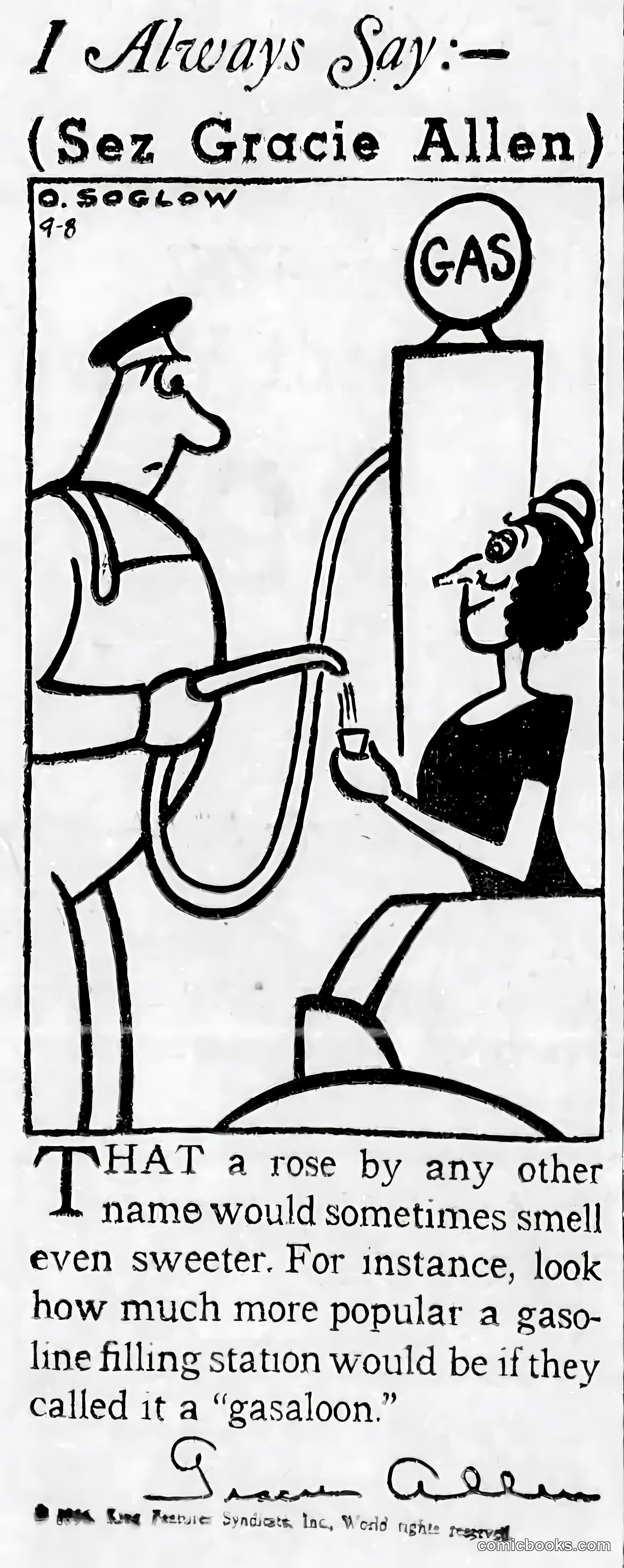 I Always Say: (Sez Gracie Allen)