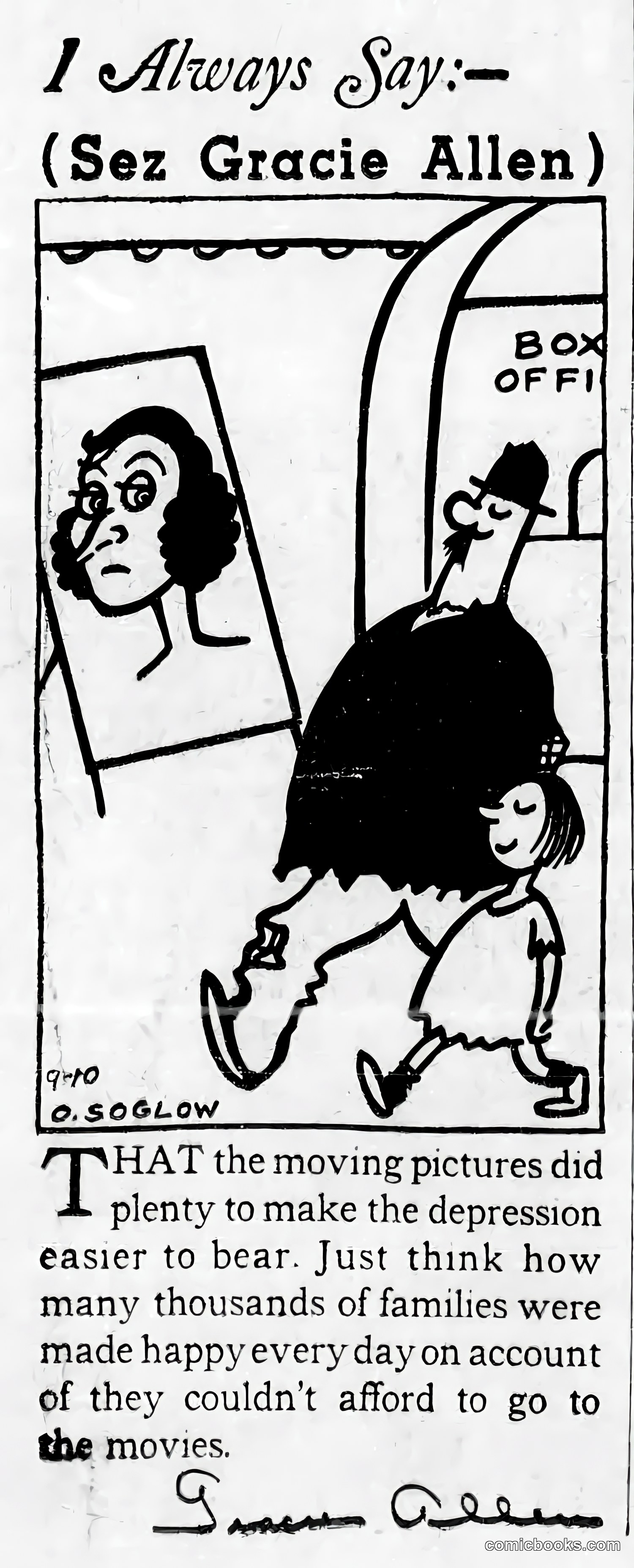 I Always Say: (Sez Gracie Allen)
