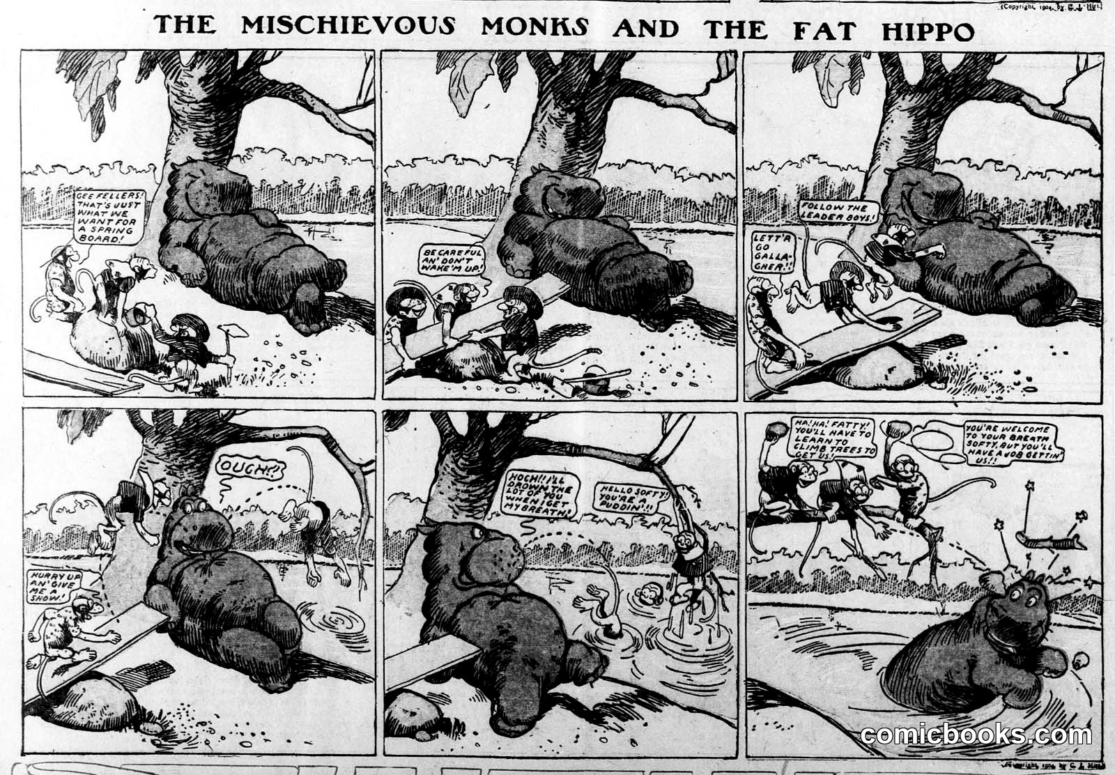 The Mischievous Monks and the Fat Hippo