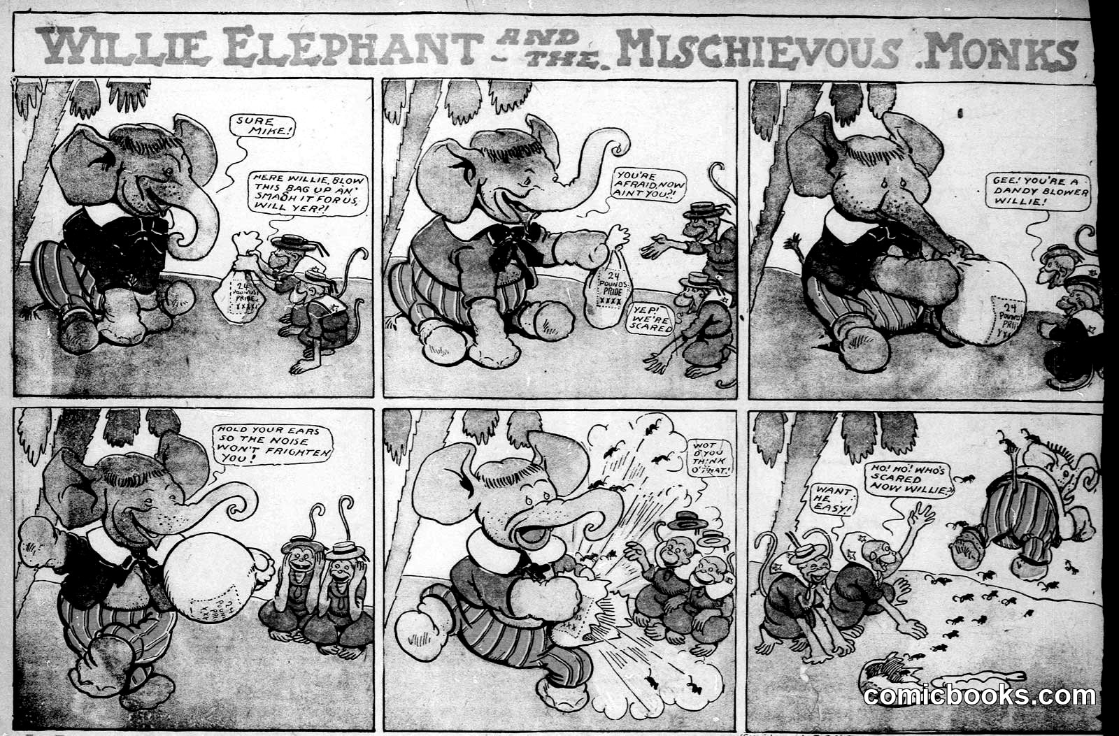 Willie Elephant and the Mischievous Monks