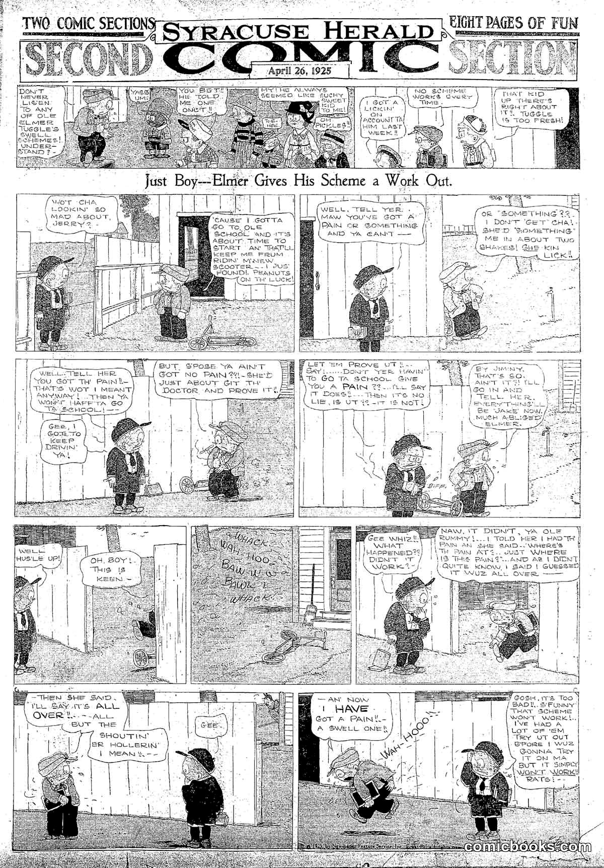 Just Boy—Elmer Gives His Scheme a Work Out