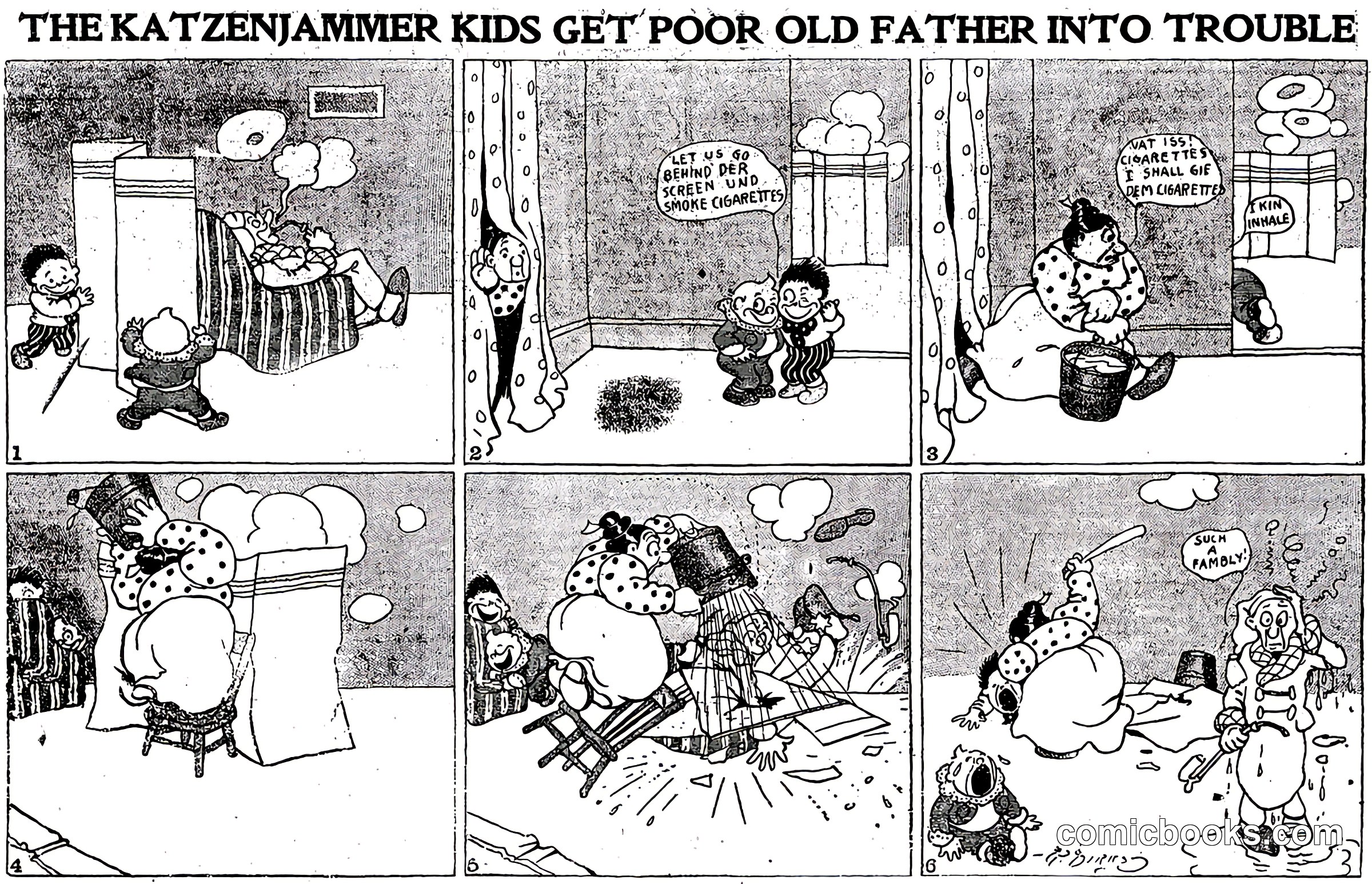 The Katzenjammer Kids Get Poor Old Father Into Trouble