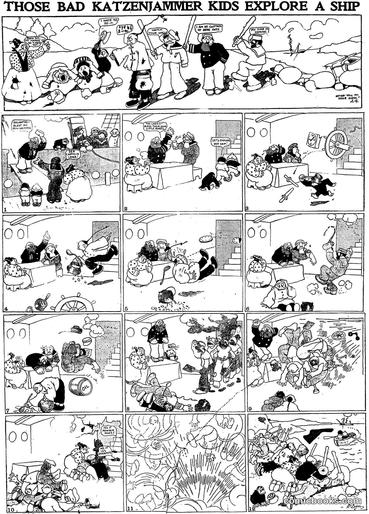 The Katzenjammer Kids — "Those Bad Katzenjammer Kids Explore a Ship"