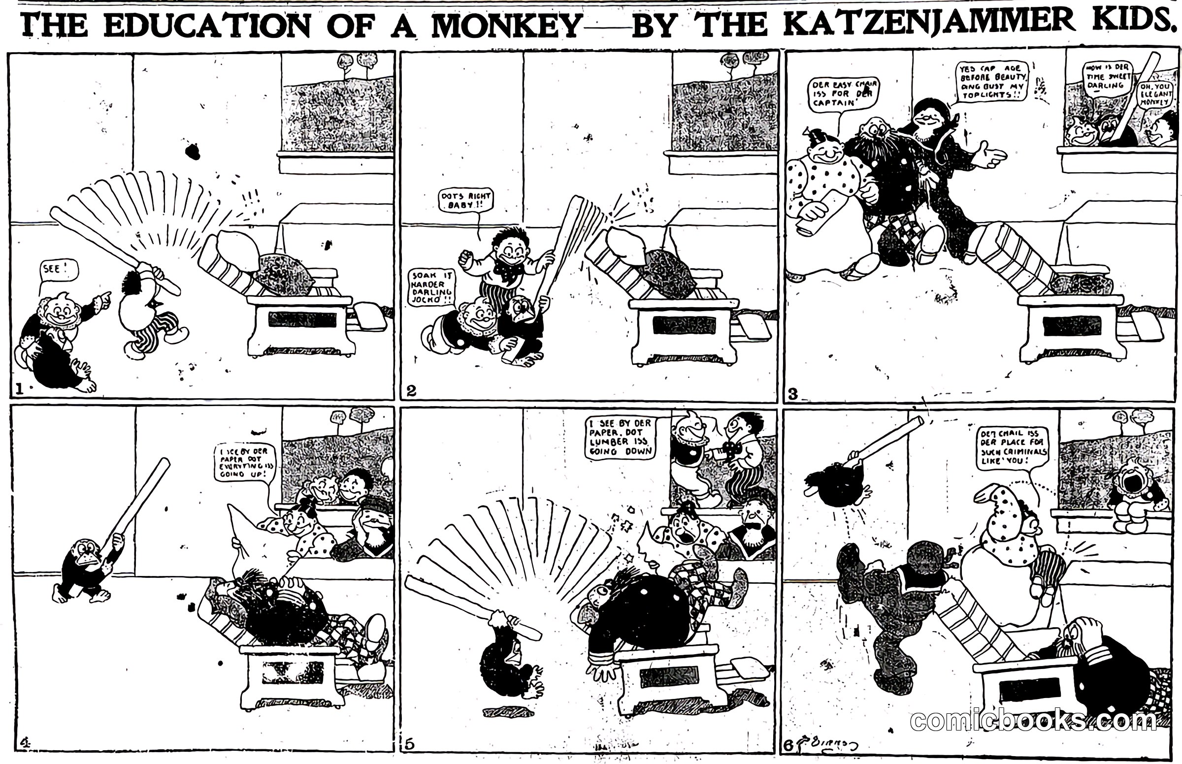 The Katzenjammer Kids — "The Education of a Monkey"