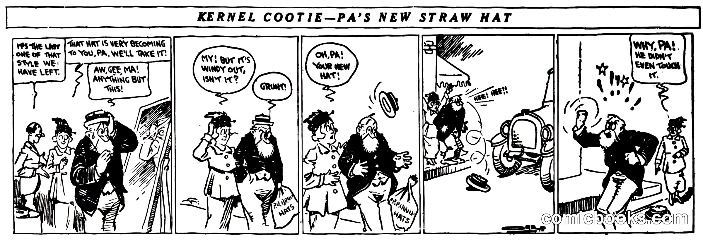 Kernel Cootie—Pa's New Straw Hat