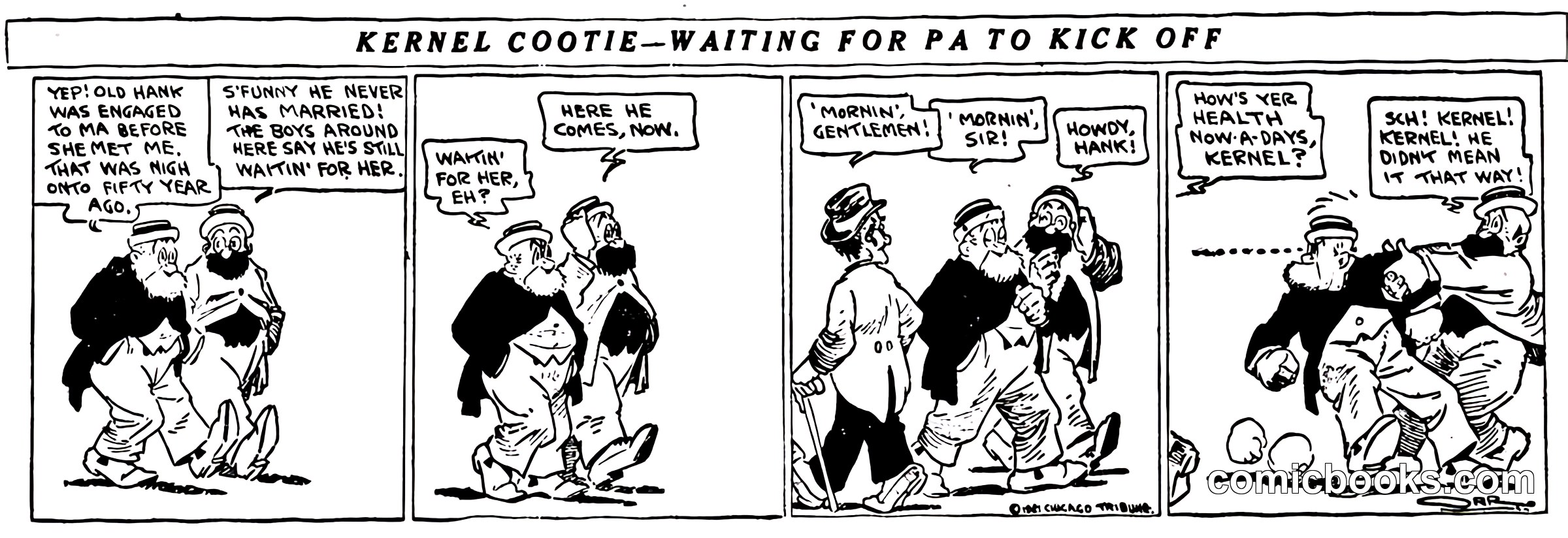 Kernel Cootie—Waiting for Pa to Kick Off