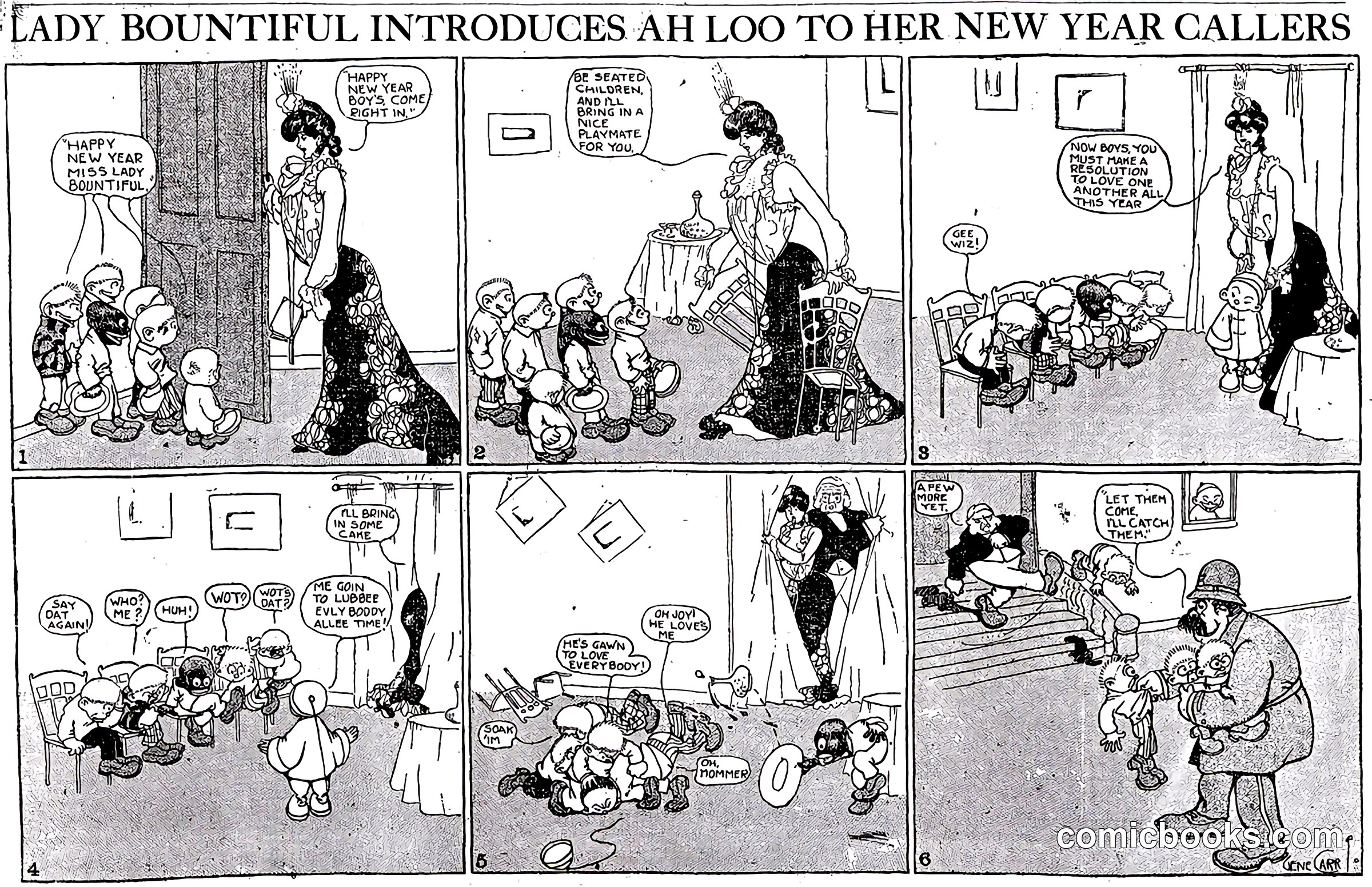 Lady Bountiful Introduces Ah Loo to Her New Year Callers