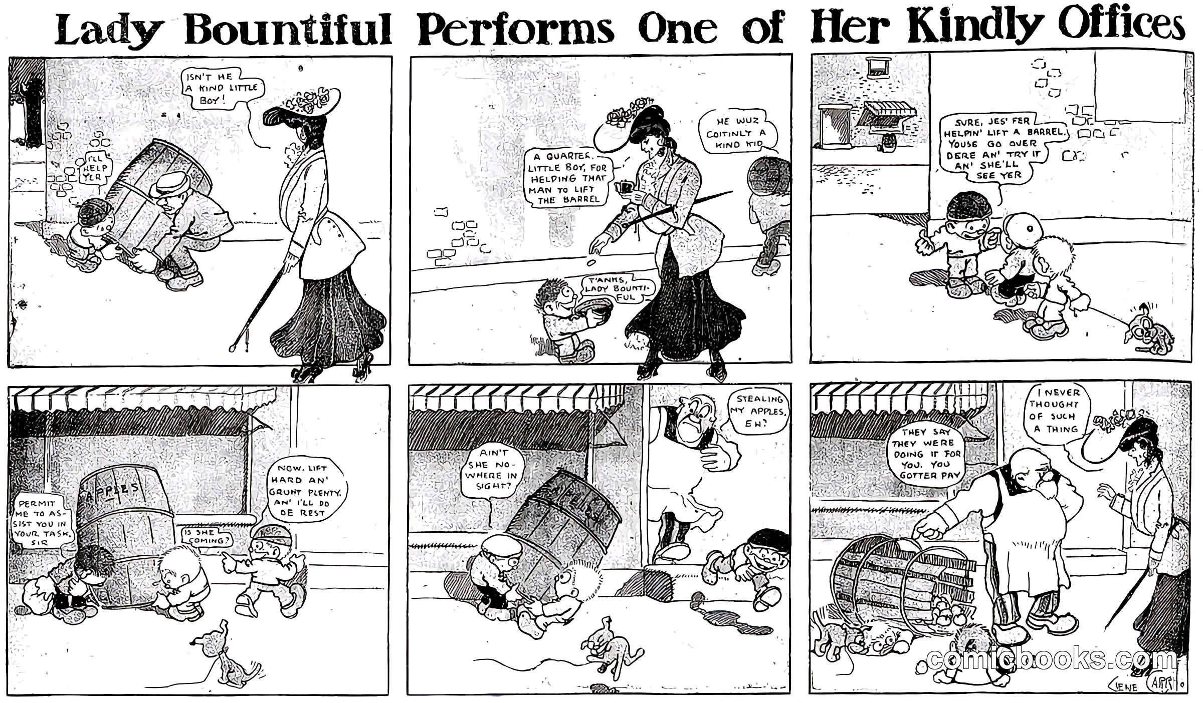 Lady Bountiful Performs One of Her Kindly Offices
