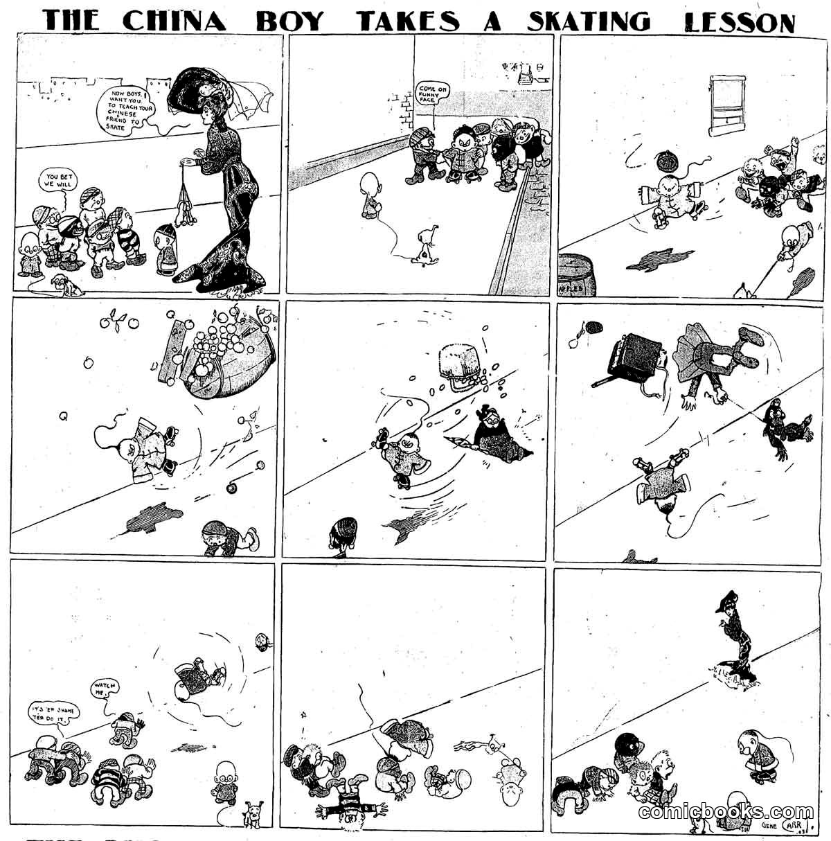 The China Boy Takes a Skating Lesson