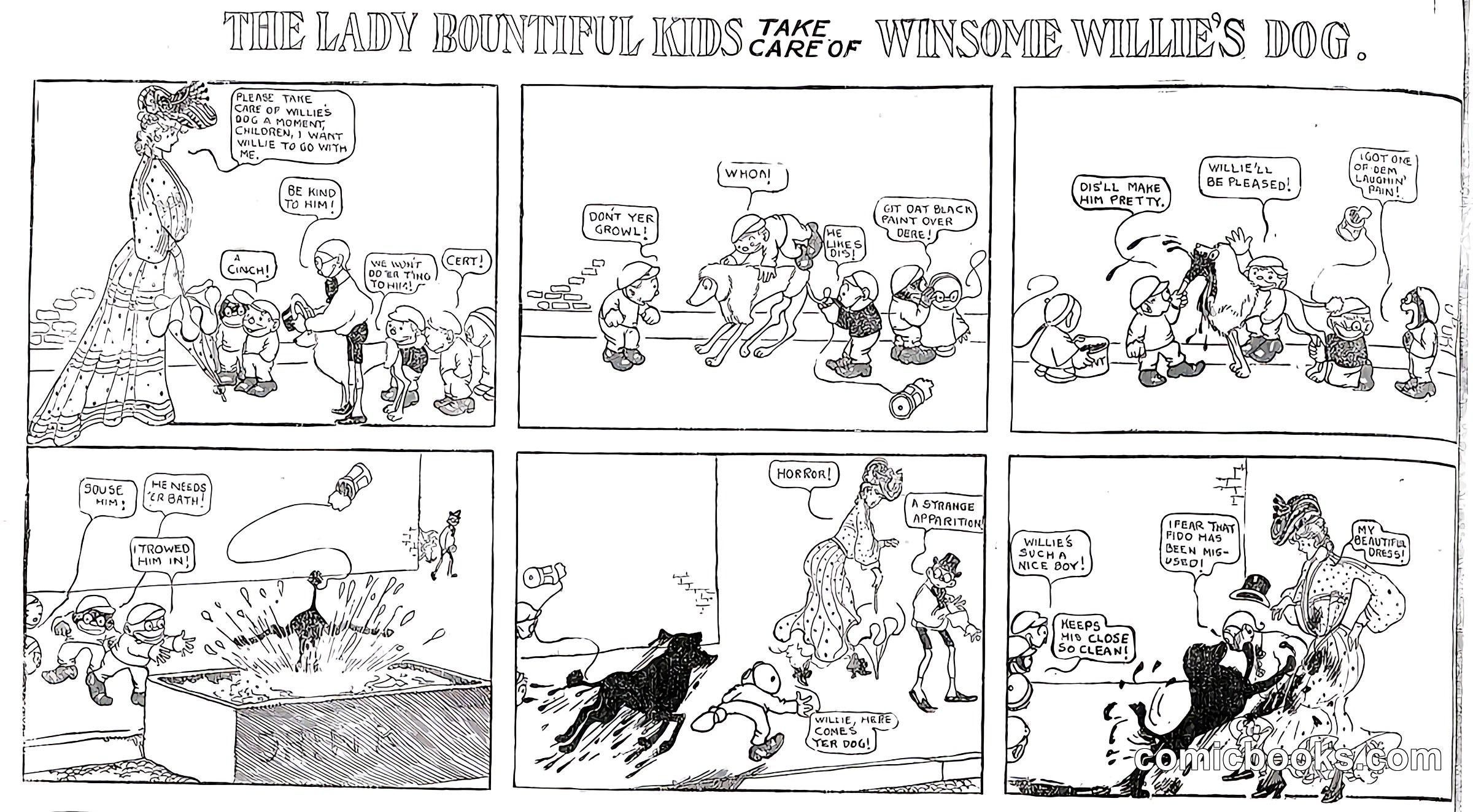 The Lady Bountiful Kids Take Care of Winsome Willie's Dog