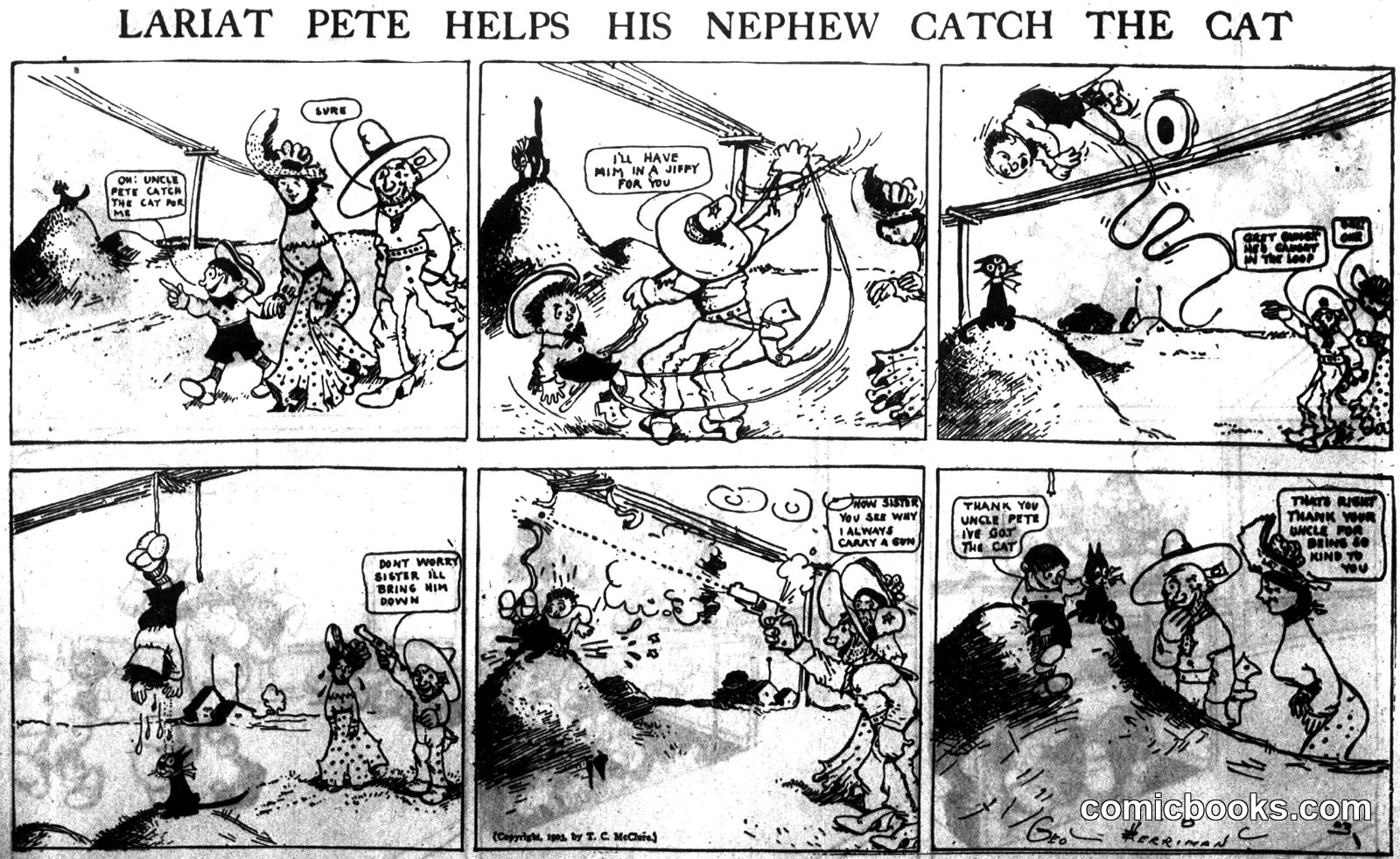 Lariat Pete Helps His Nephew Catch the Cat