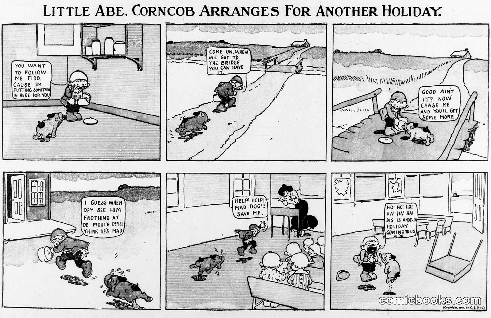 Little Abe Corncob Arranges For Another Holiday