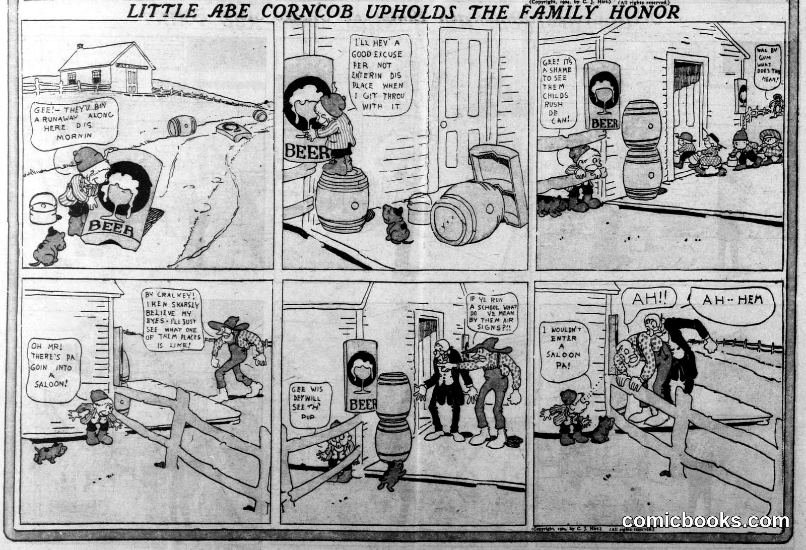 Little Abe Corncob Upholds the Family Honor