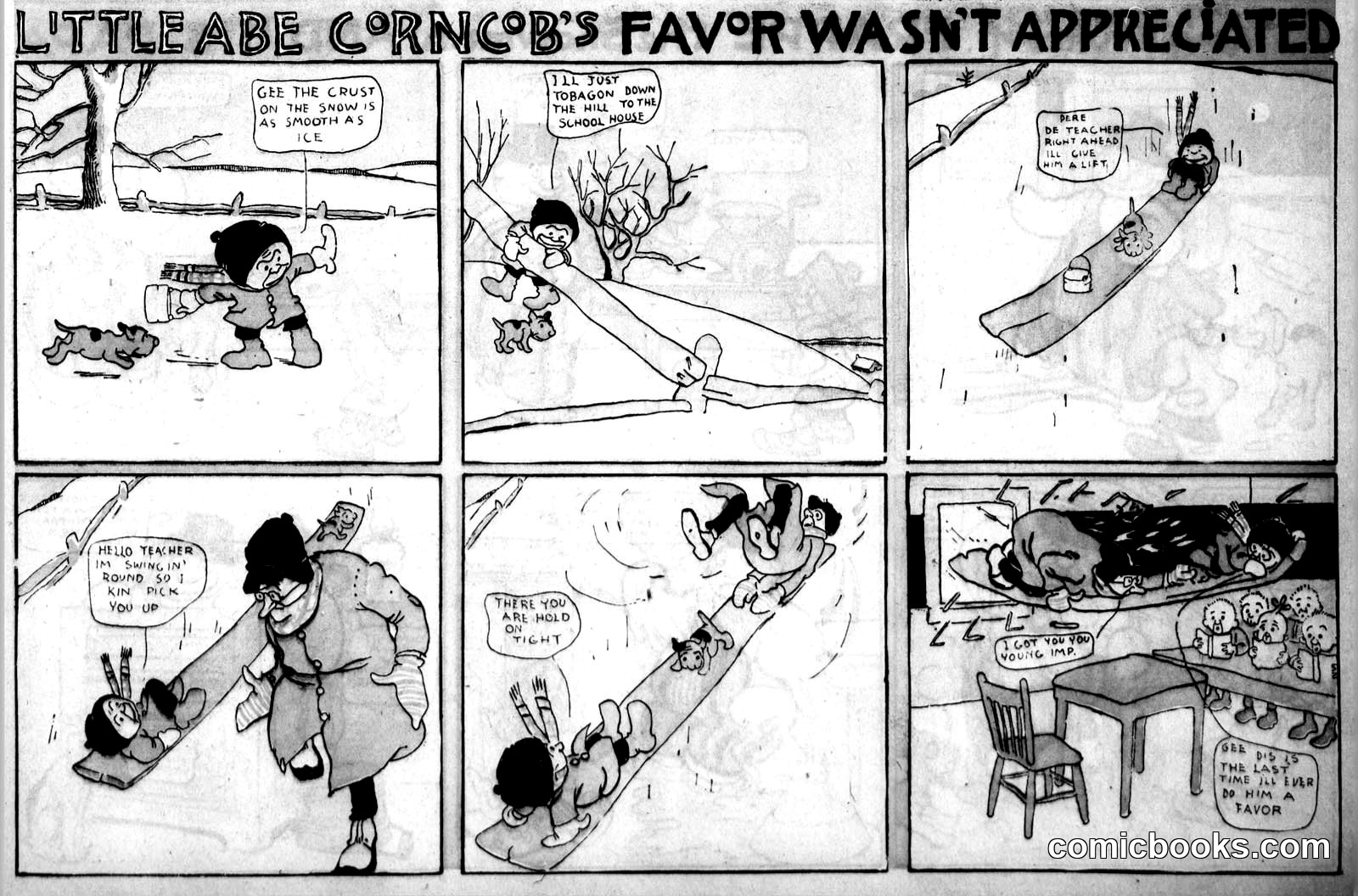 Little Abe Corncob's Favor Wasn't Appreciated