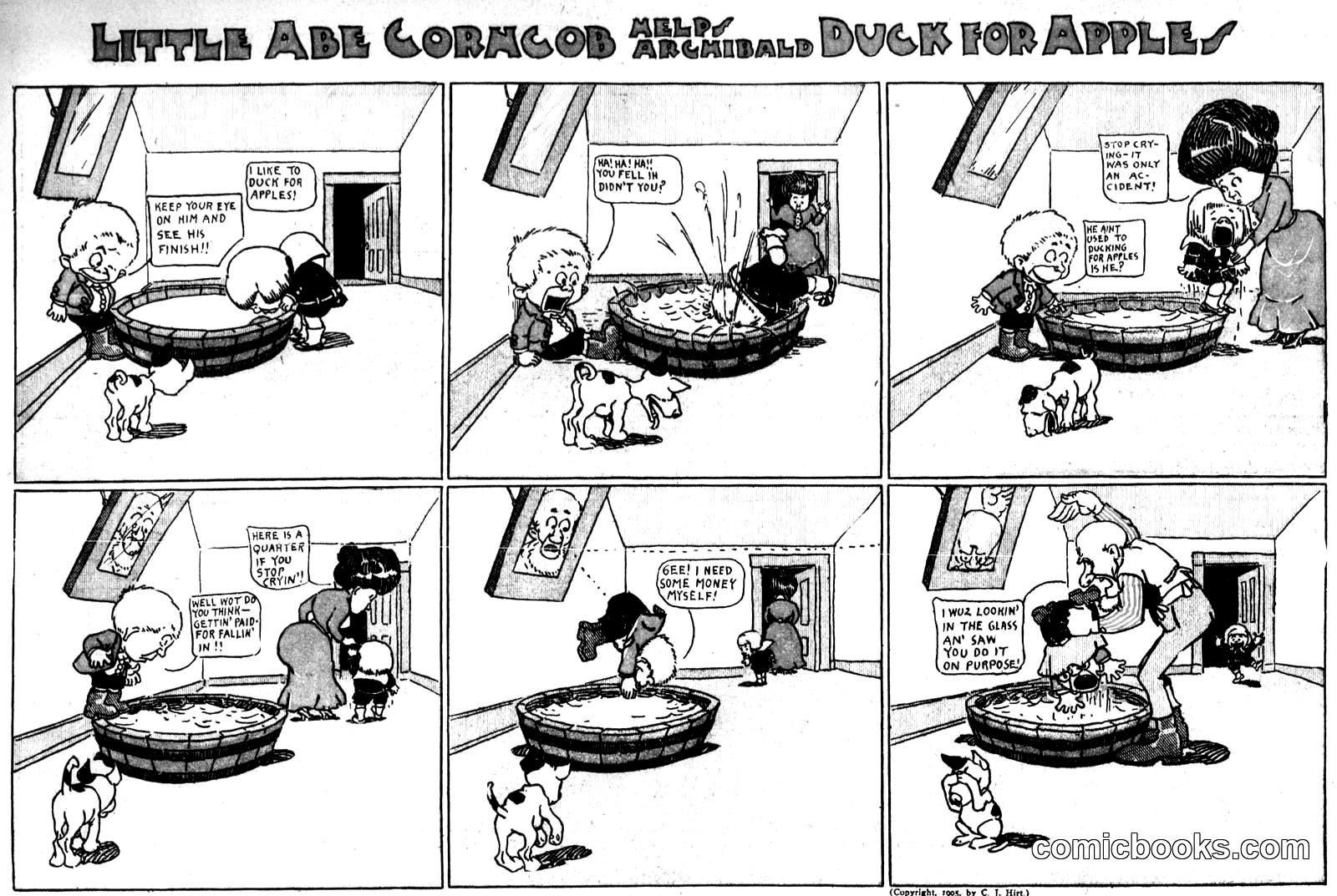 Little Abe Corncob and Archibald Duck for Apples