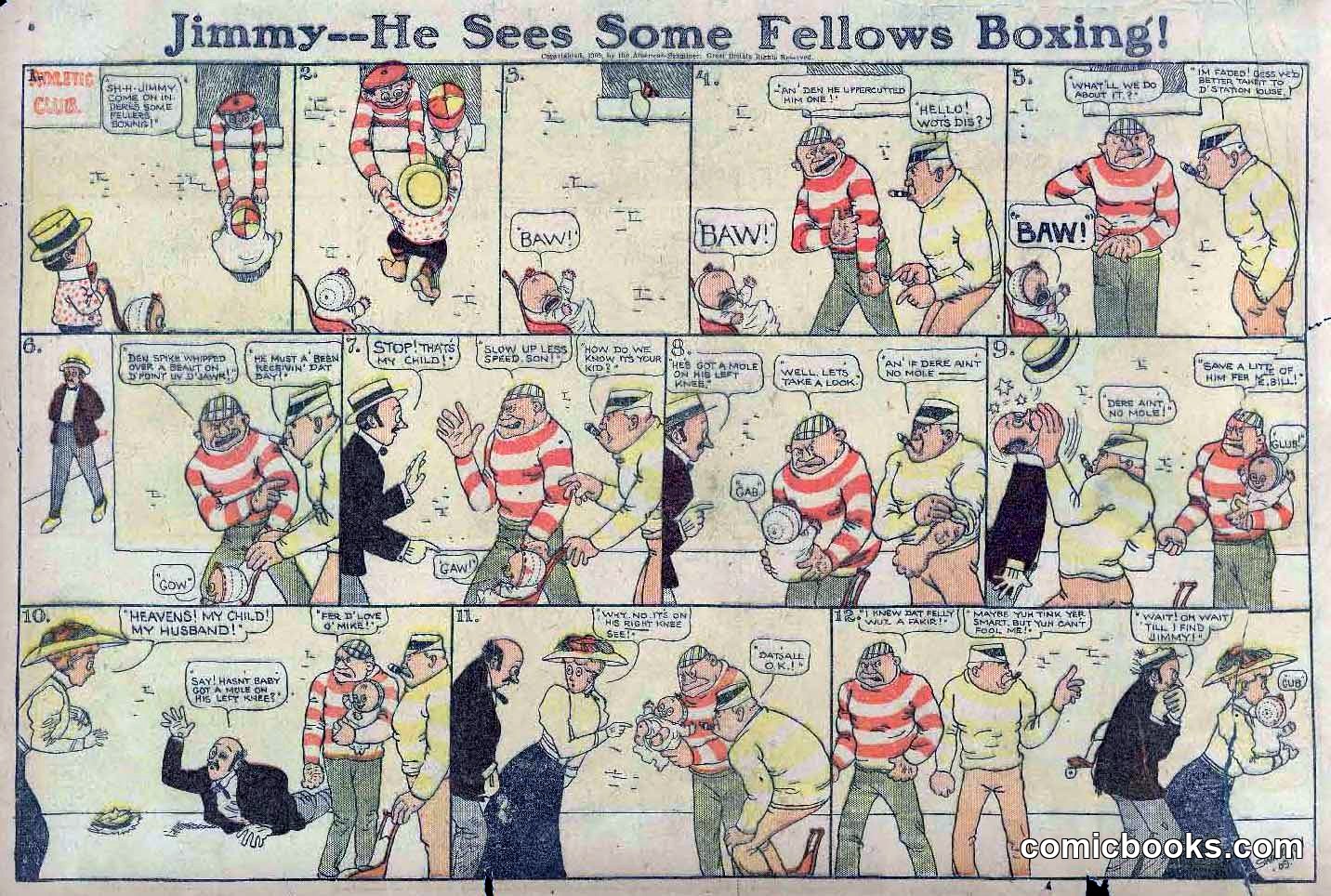 Jimmy—He Sees Some Fellows Boxing!