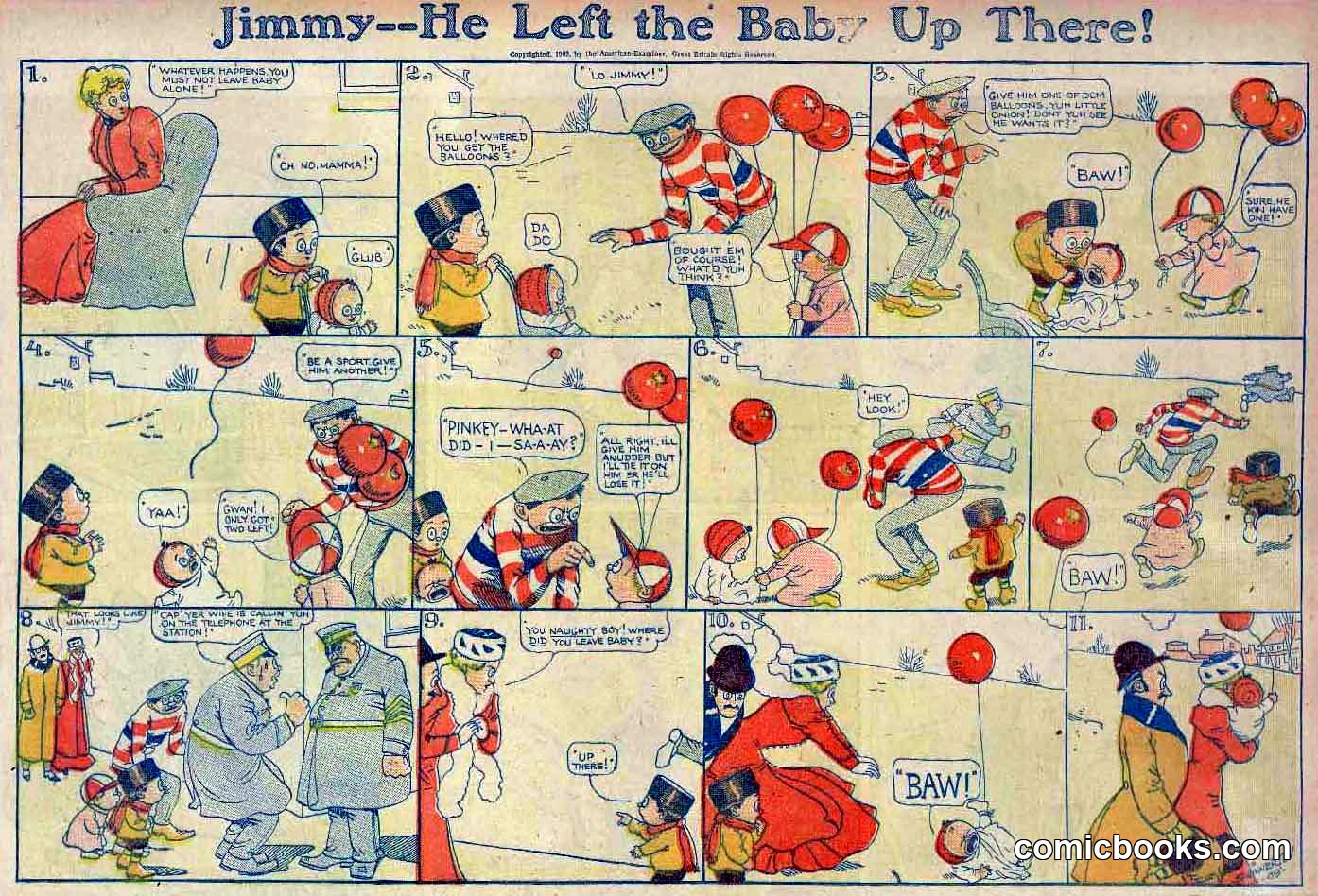 Little Jimmy — He Left the Baby Up There!