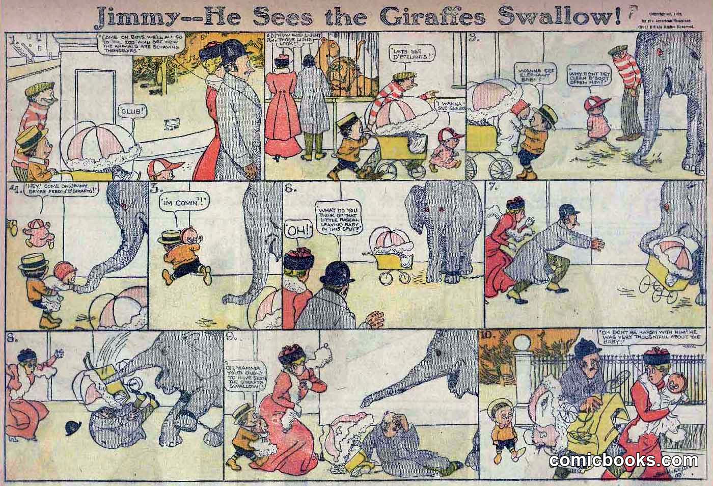 Jimmy—He Sees the Giraffes Swallow!