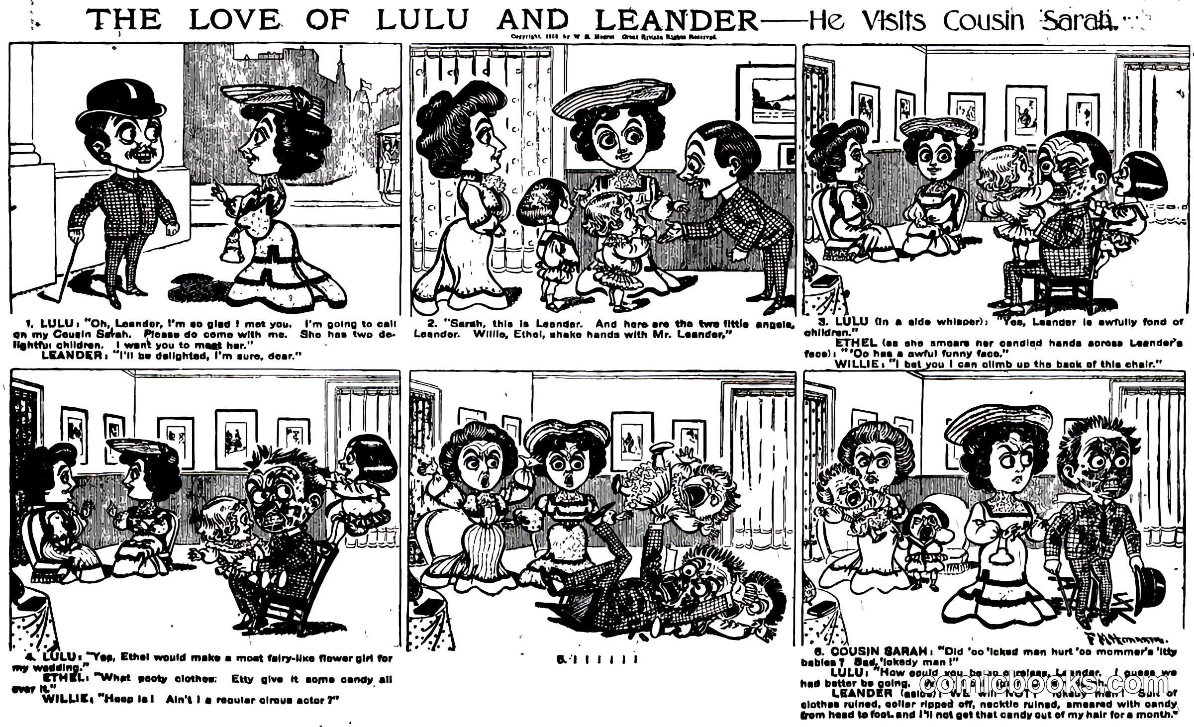 The Love of Lulu and Leander: He Visits Cousin Sarah