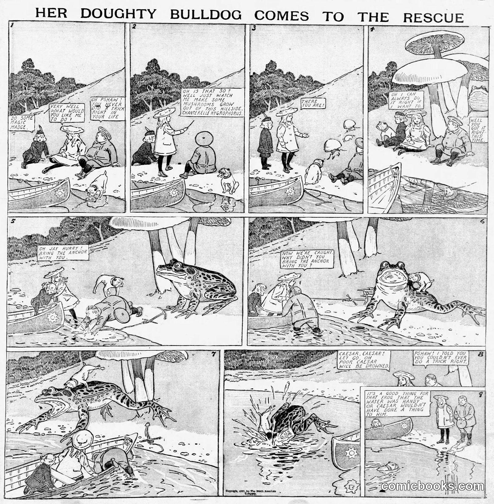 Her Doughty Bulldog Comes to the Rescue