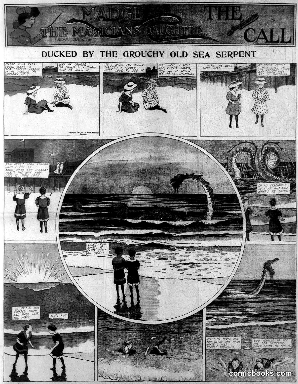Madge, The Magician's Daughter: 'Ducked by the Grouchy Old Sea Serpent'
