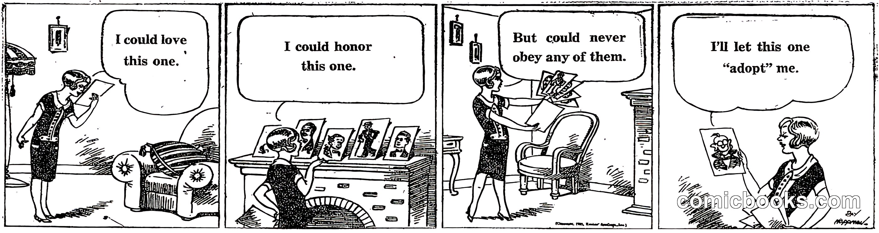 Comic Strip Panel Sequence