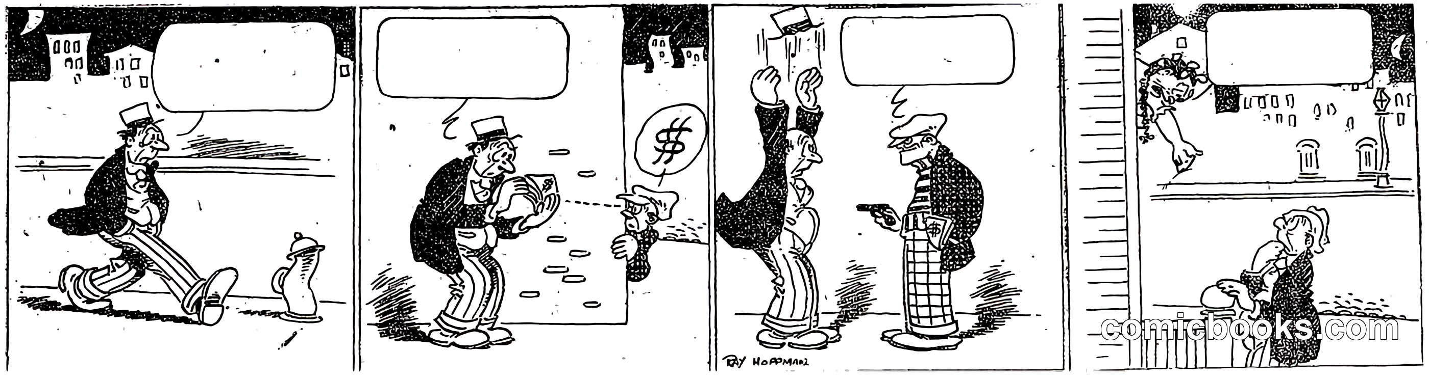 Comic Strip Panel Sequence