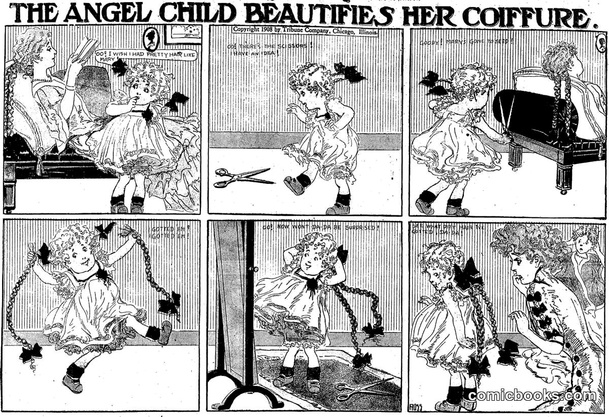 The Angel Child Beautifies Her Coiffure