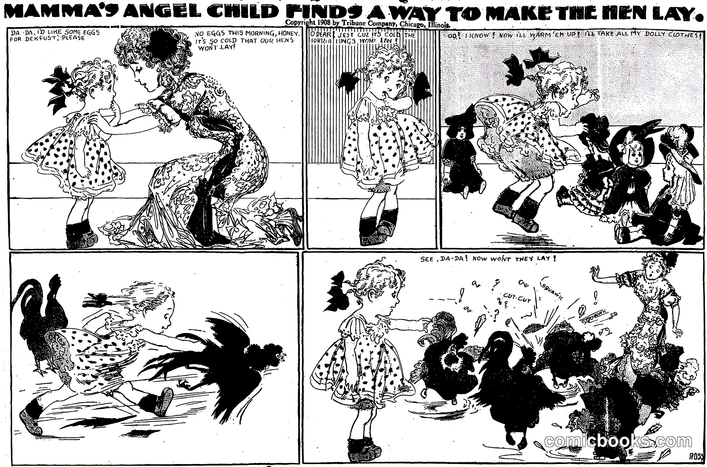 Mamma's Angel Child Finds a Way to Make the Hen Lay