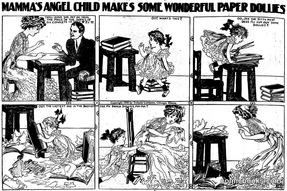 Mamma's Angel Child Makes Some Wonderful Paper Dollies