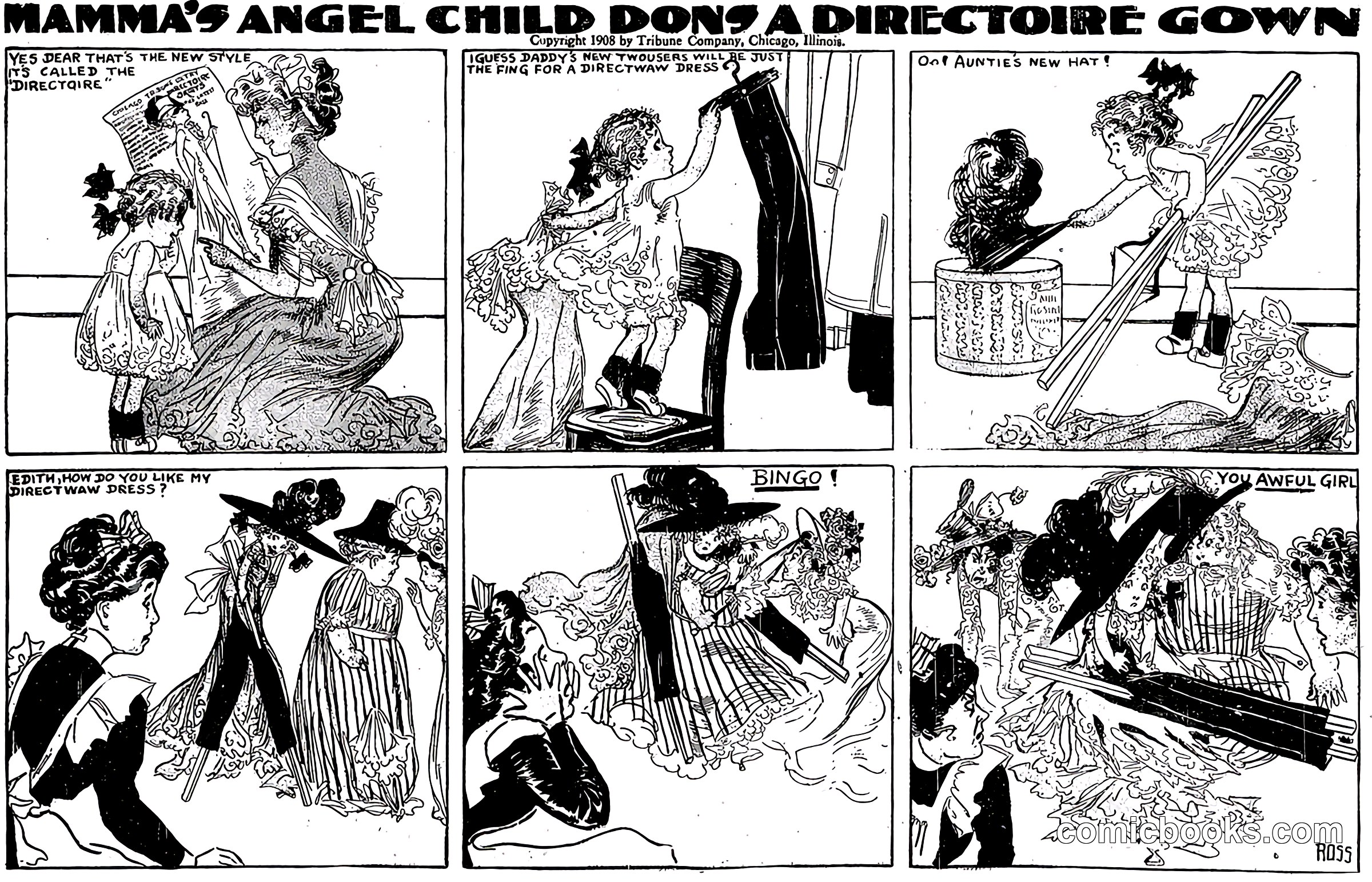 Mamma's Angel Child Dons a Directoire Gown