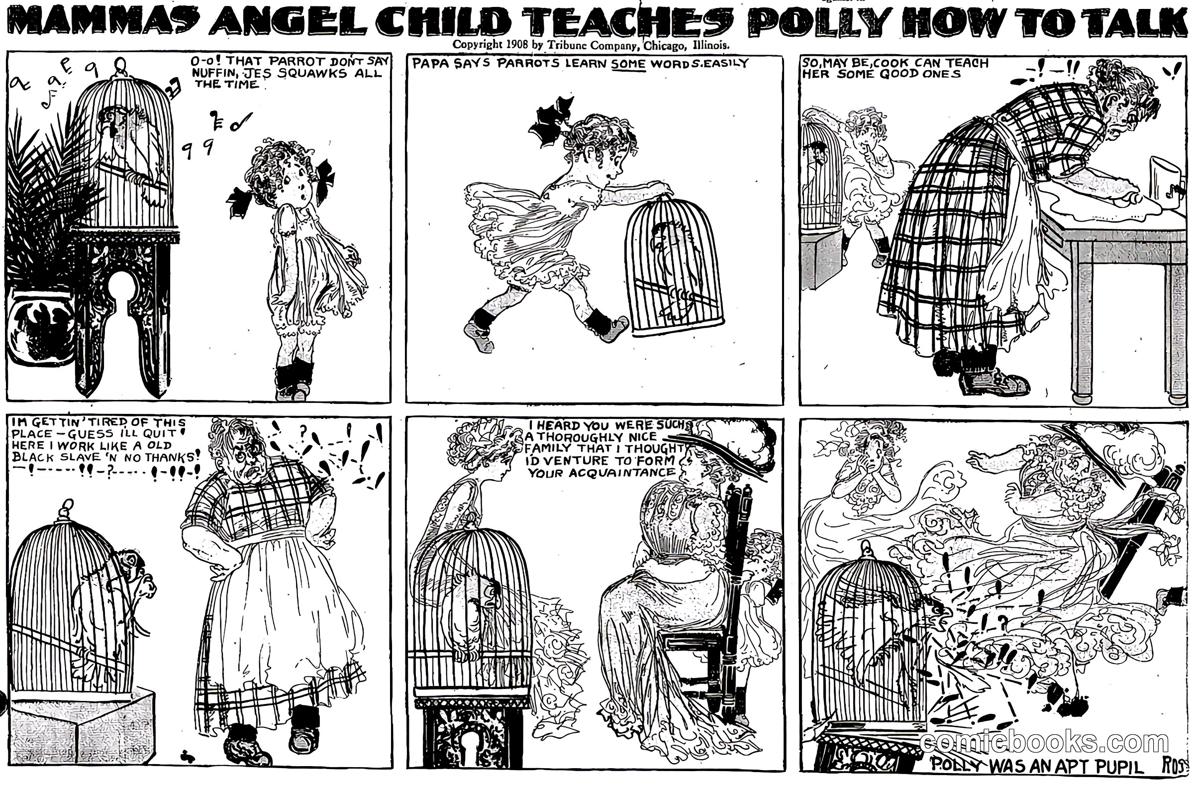 Mamma's Angel Child Teaches Polly How to Talk