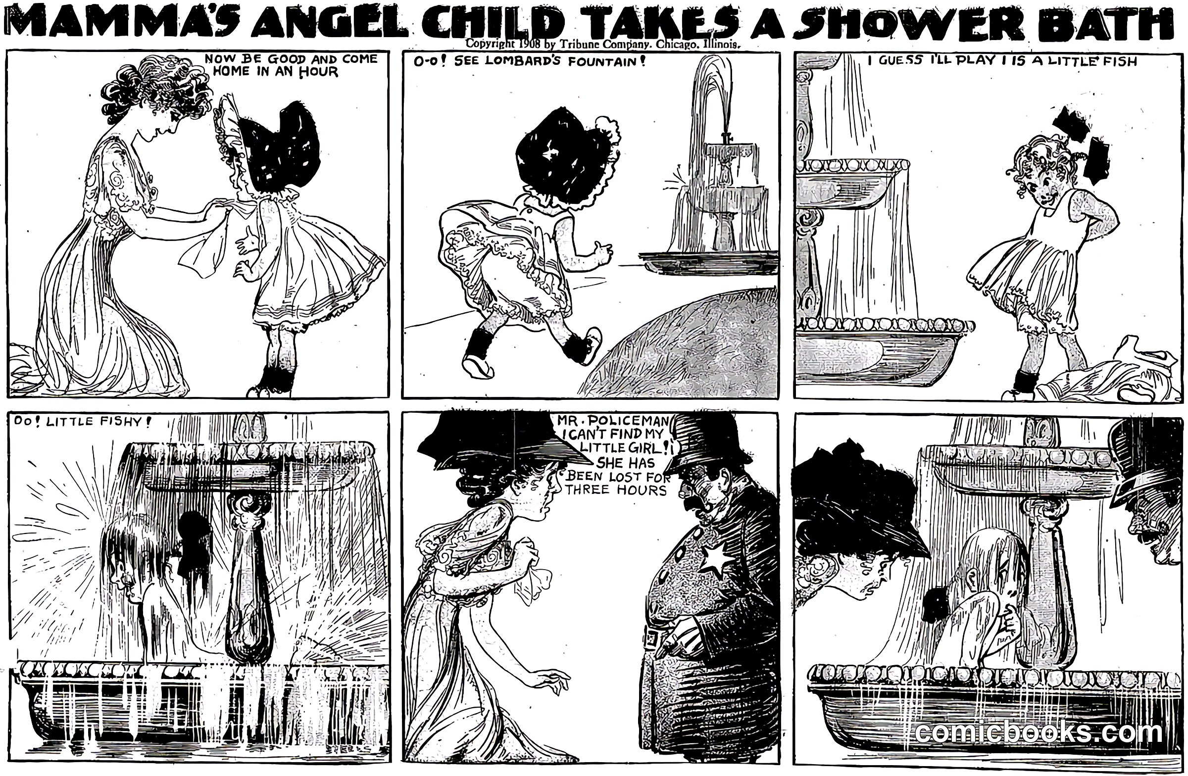 Mamma's Angel Child Takes a Shower Bath