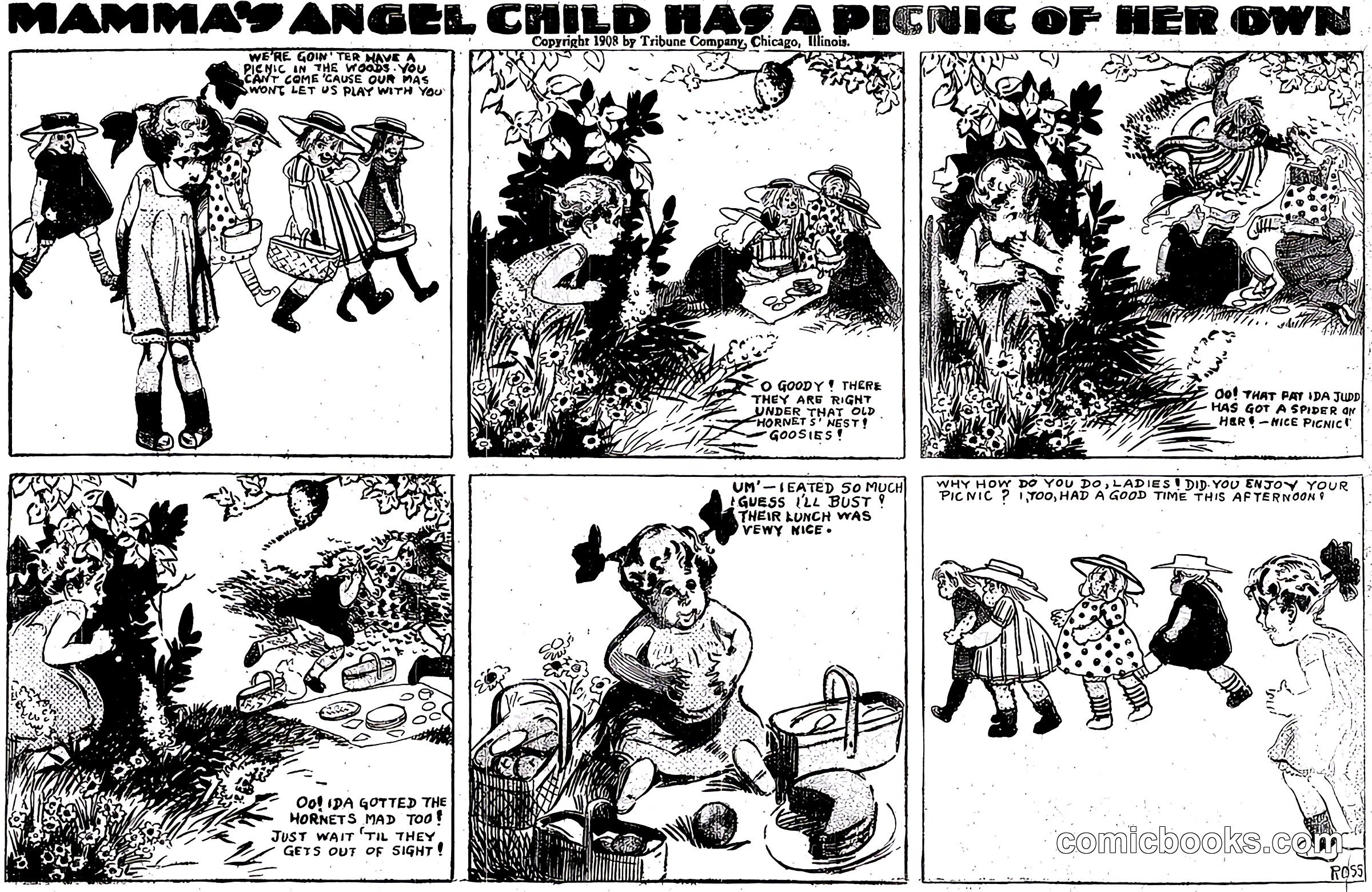 Mamma's Angel Child Has a Picnic of Her Own